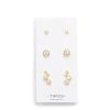 New Falling Star 3 Pc Earring Set Studs