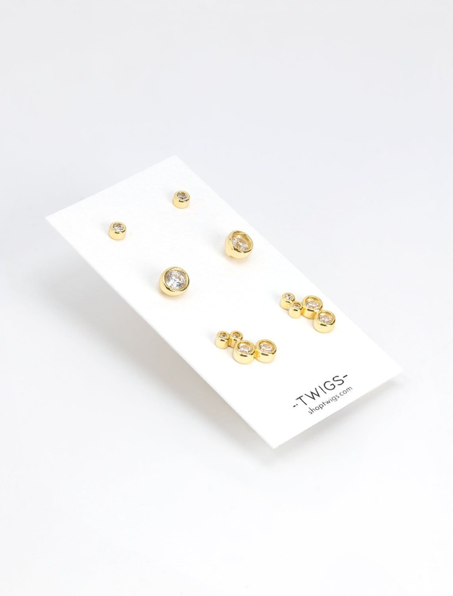 New Falling Star 3 Pc Earring Set Studs