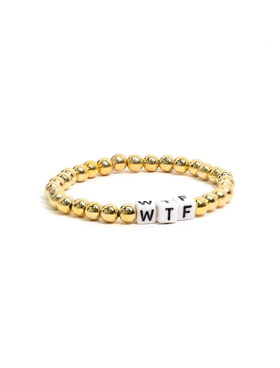 Online Wtf Beaded Bracelet Statement