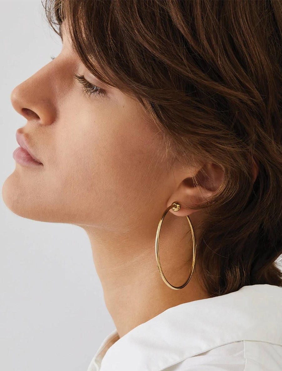 Clearance New Icon Hoops In Gold Medium Hoops