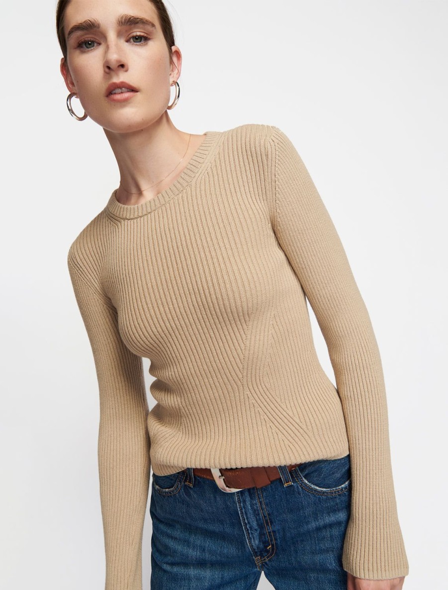 New Lara Ribbed Sweater In Paper Bag Pullover Sweaters