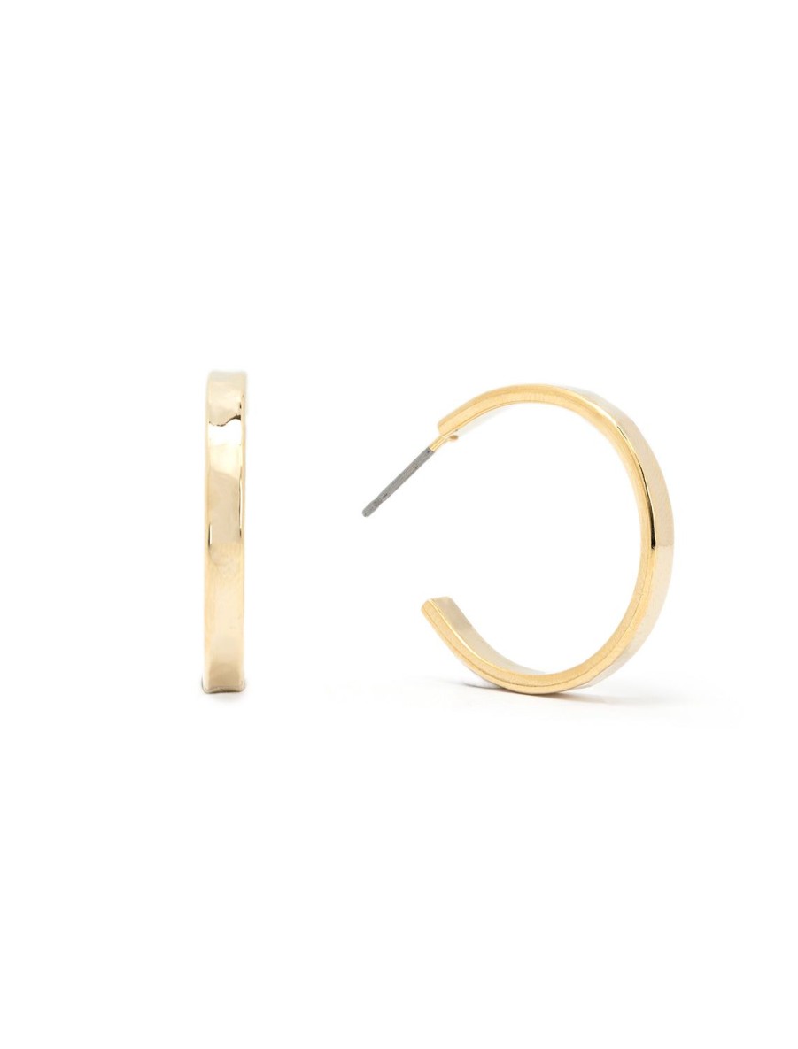 New 3/4 Inch Hammered Gold Hoops Hoops