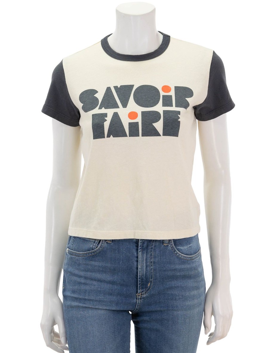 Clearance Savoir Faire Goodie Goodie Ringer Tee Lounge Tops + Sweatshirts