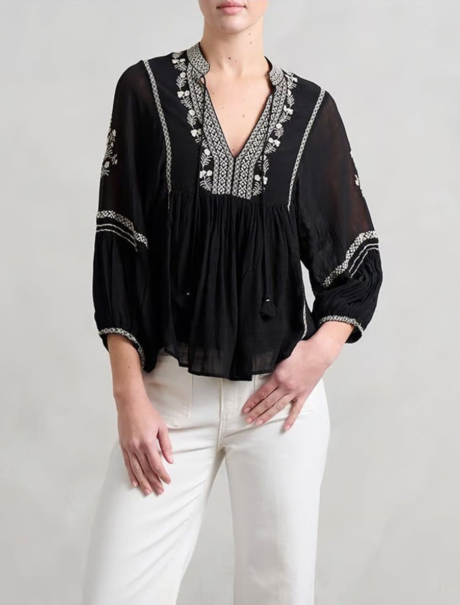 Online Baltic Blouse In Noir Blouses