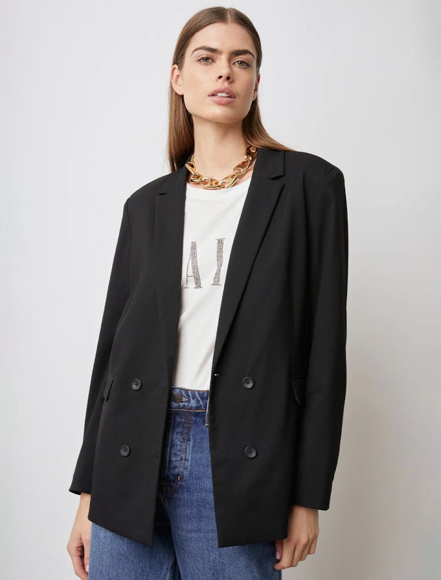 Hot Jac Blazer In Black Twill Blazers