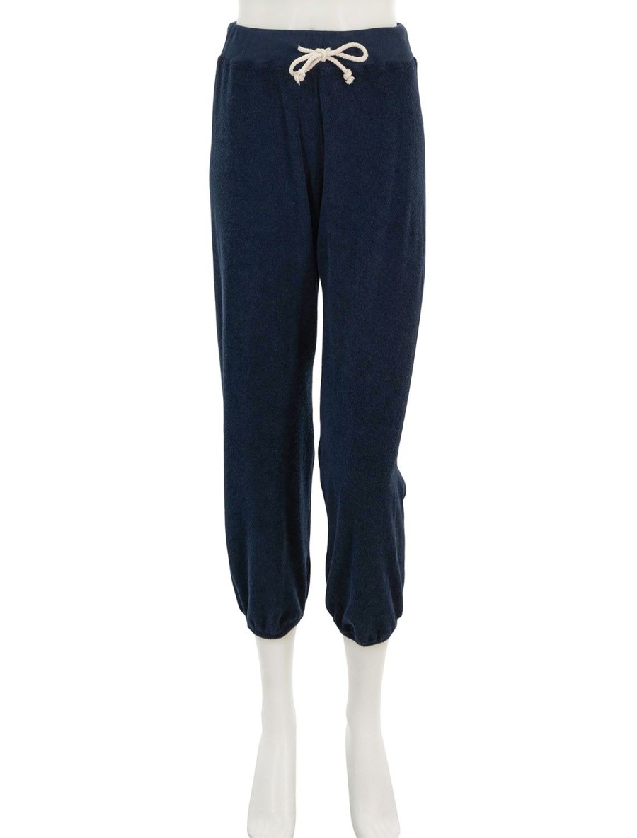 New Gogo Terry Jogger In Navy Lounge Bottoms + Sweatpants