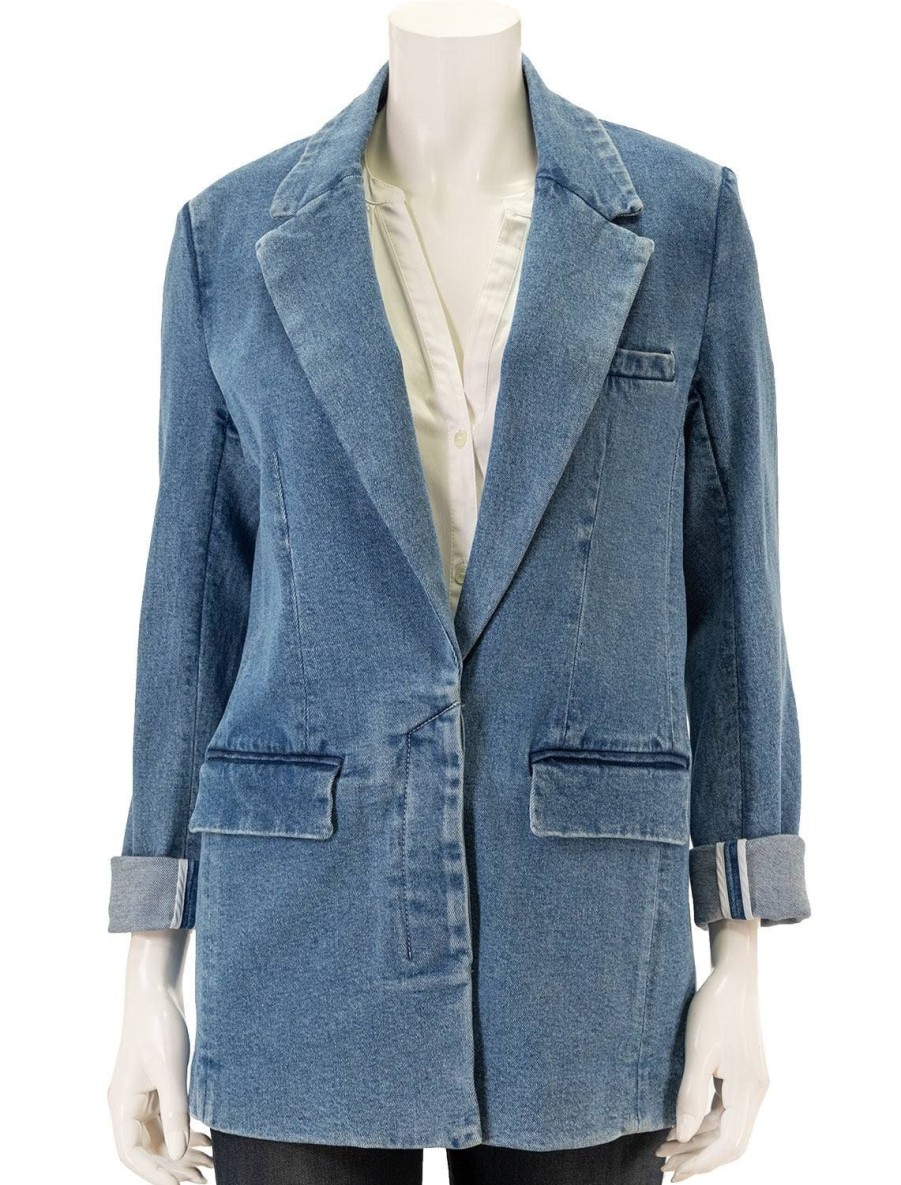 Clearance Maxwell Blazer In Medium Wash Blazers