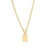 New Initial Tag Pendant Necklace In Gold | J Delicate