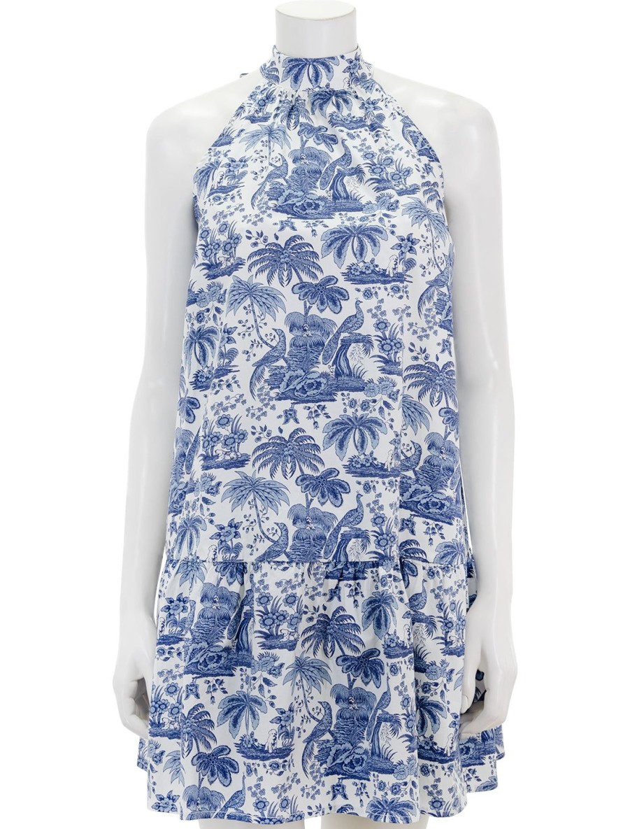 Hot Marlowe Dress In Blue Toile Printed Dresses