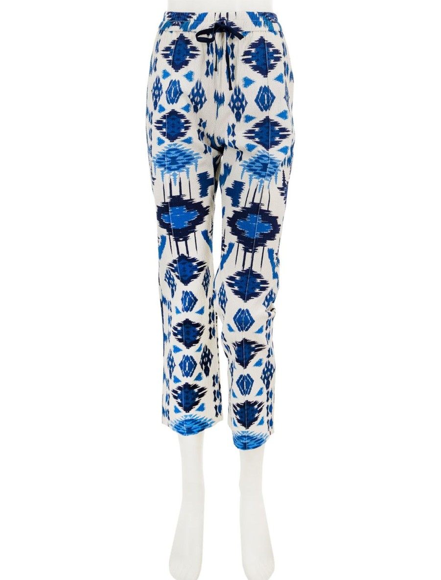 Clearance Clarise Pant In Blue Ikat Pants