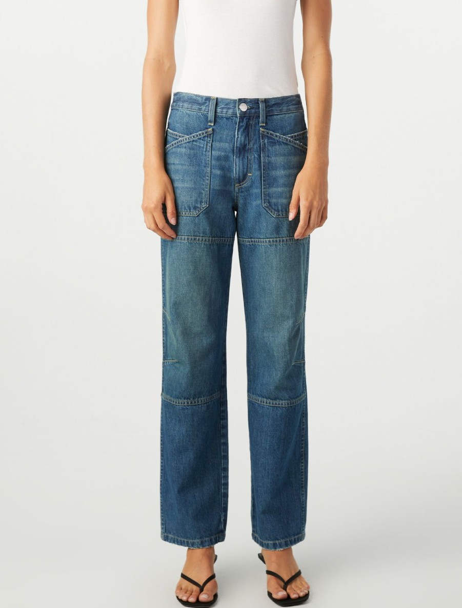 Hot Doris Utility Jean In Tease Wide Leg + Boyfriend