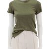 Hot Slub Jersey School Boy Crew Neck In Army Green Tees