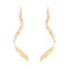 Hot Gold Ribbon Twist Earrings Drops