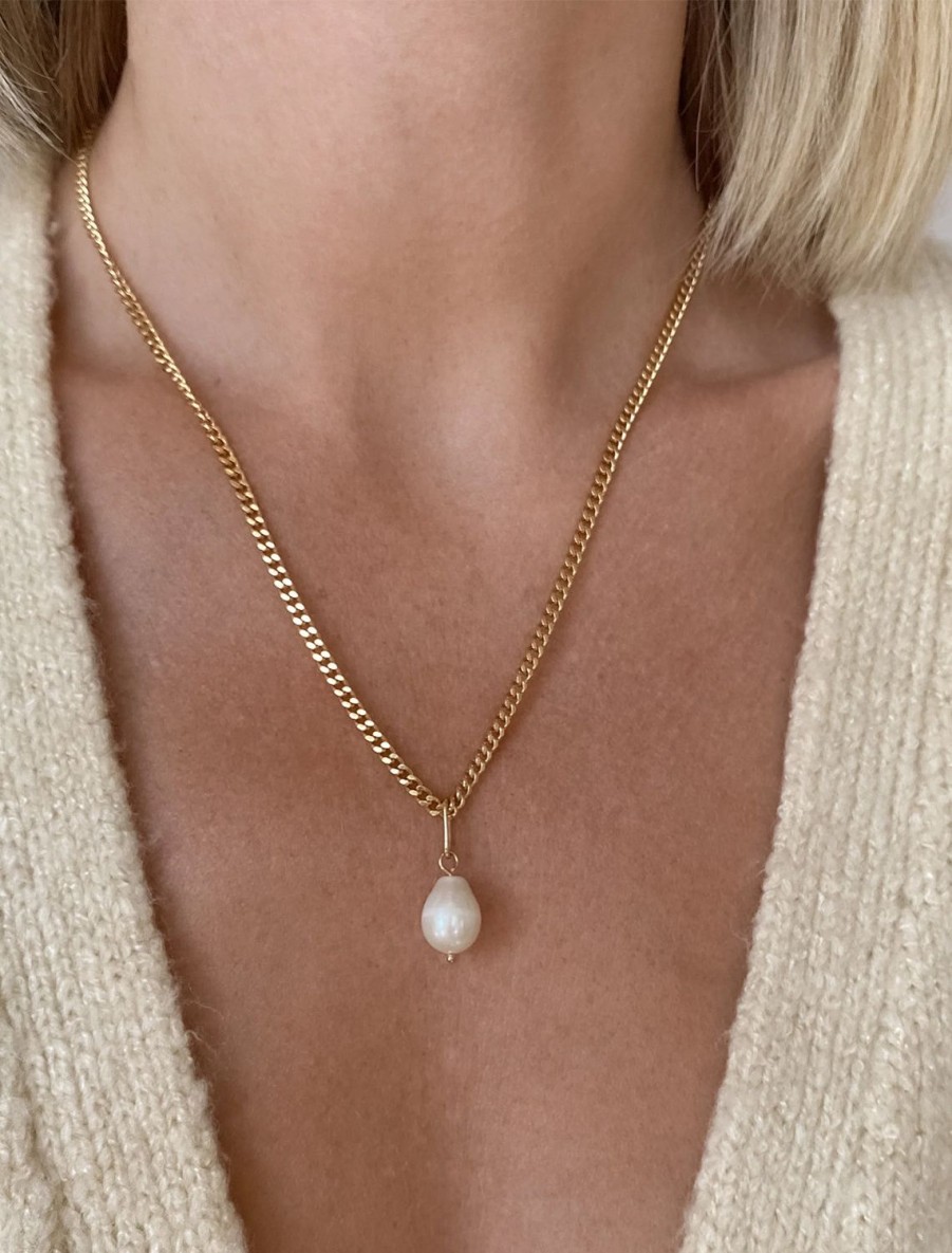 New Colette Pearl Curb Necklace Chain Necklaces