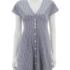 Clearance Camila Mini Dress In Blue And White Stripe Casual + Knit Dresses