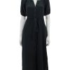 New Double Cloth Shirt Dress In Black Black Dresses