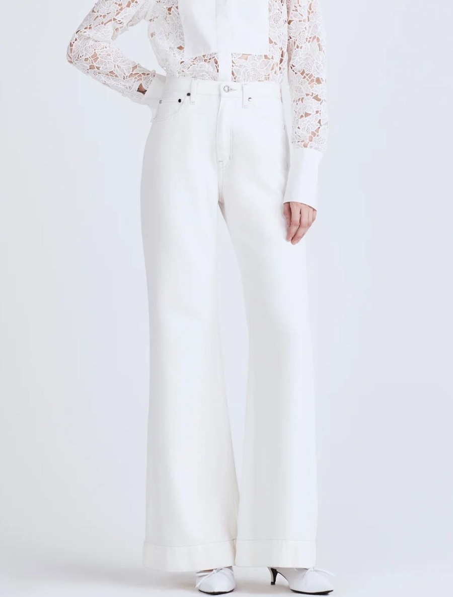 Best Coralie High Rise Wide Leg In White Trousers