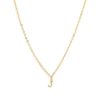 New Initial And Cz Necklace In Gold | J Delicate