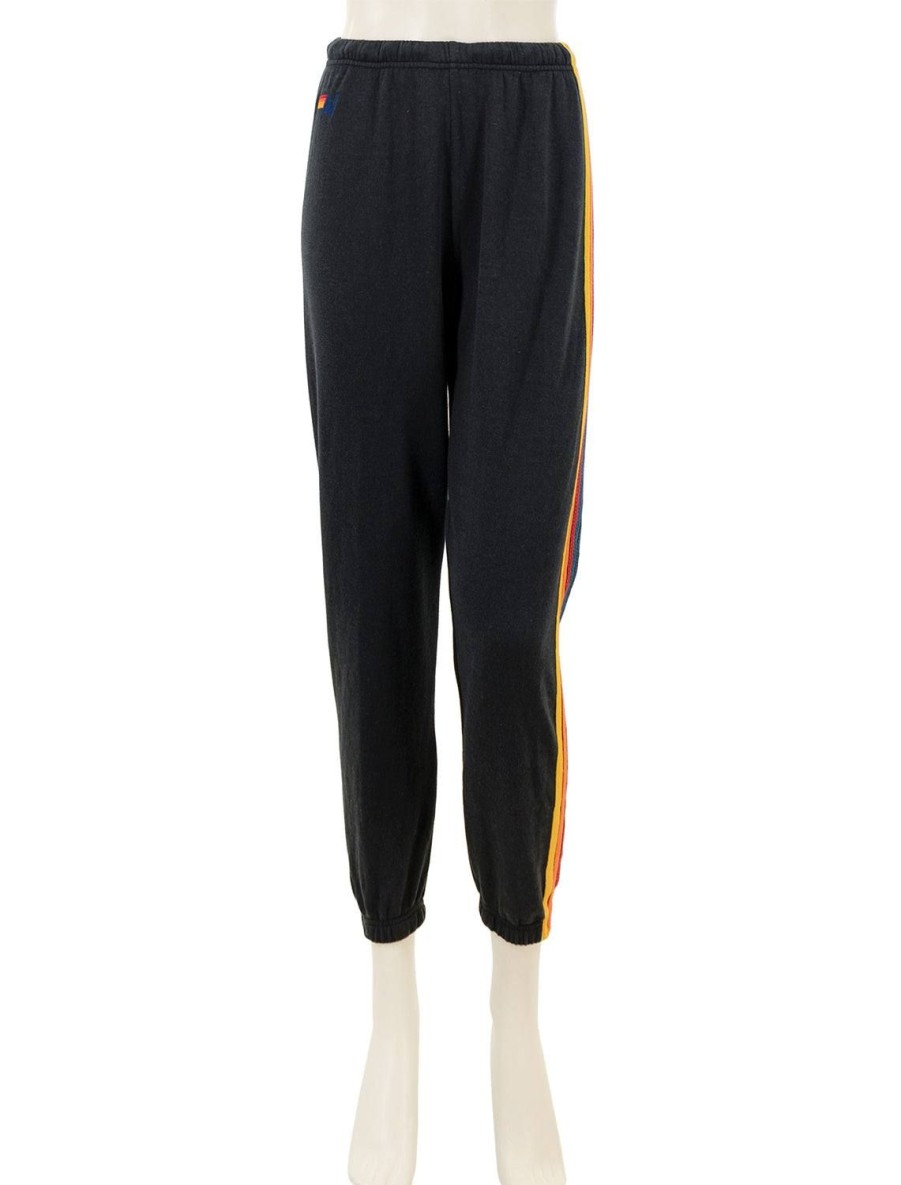 New 5 Stripe Womens Sweatpants In Charcoal Lounge Bottoms + Sweatpants