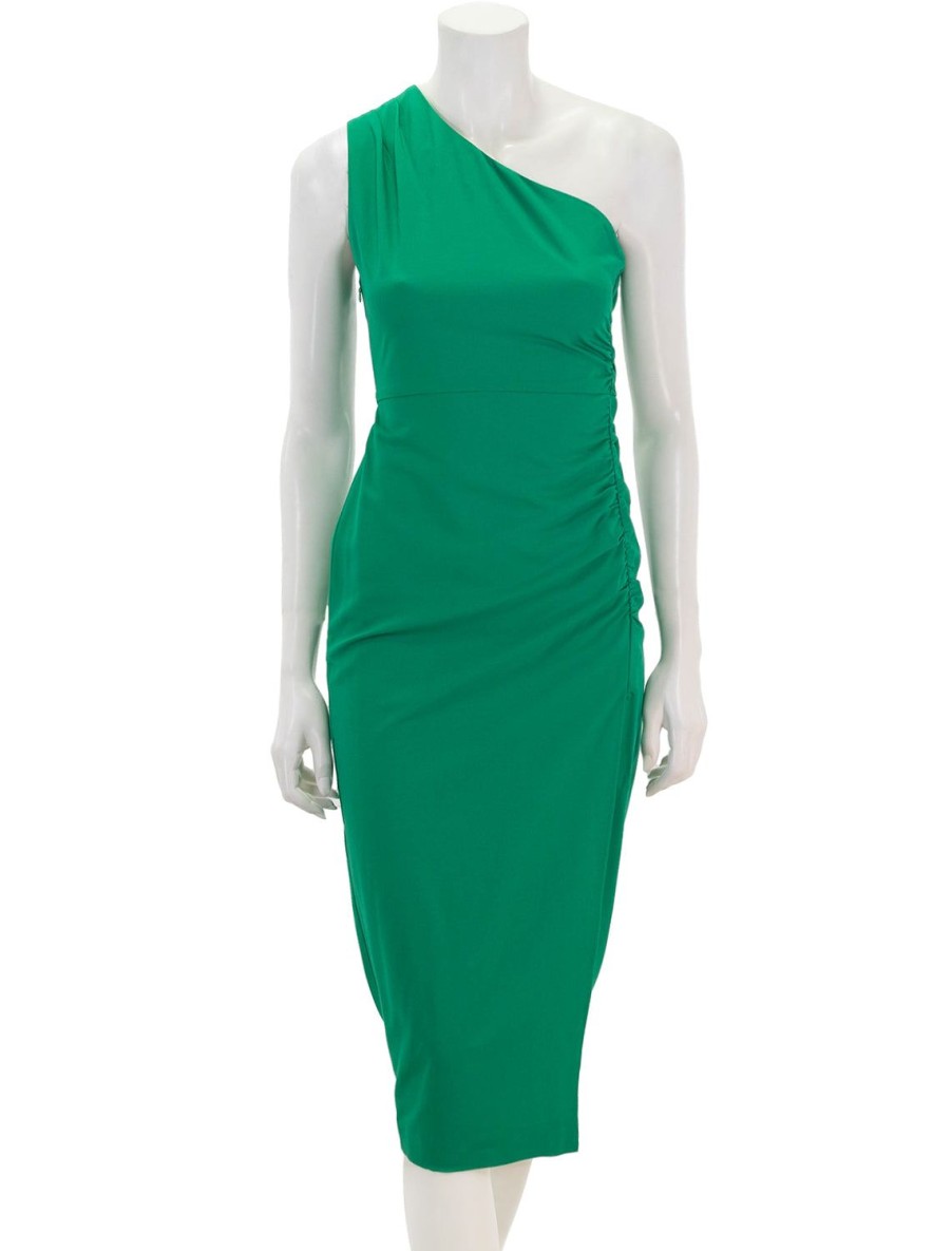 Wholesale Crocus One Shoulder Dress In Vert Occasion Dresses