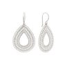 Best Large Scalloped Open Drop Earrings In Silver Drops